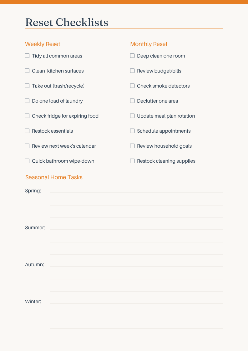 Household Operations Command Post Workbook — The Complete Home Management System