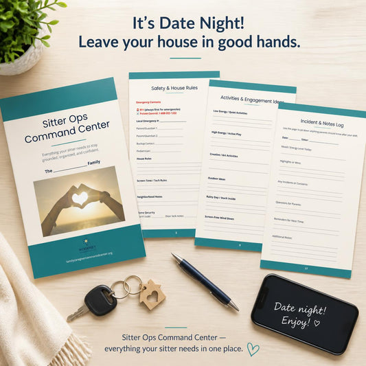 The Sitter Ops Command Center | Printable Babysitter Info Book & Nanny Instruction Guide | Digital PDF Download