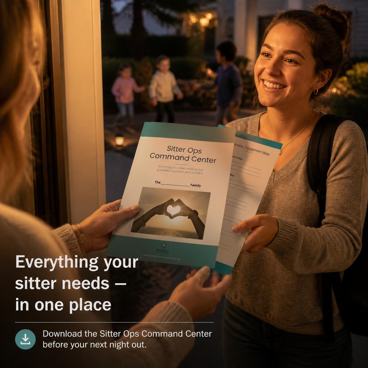 The Sitter Ops Command Center | Printable Babysitter Info Book & Nanny Instruction Guide | Digital PDF Download